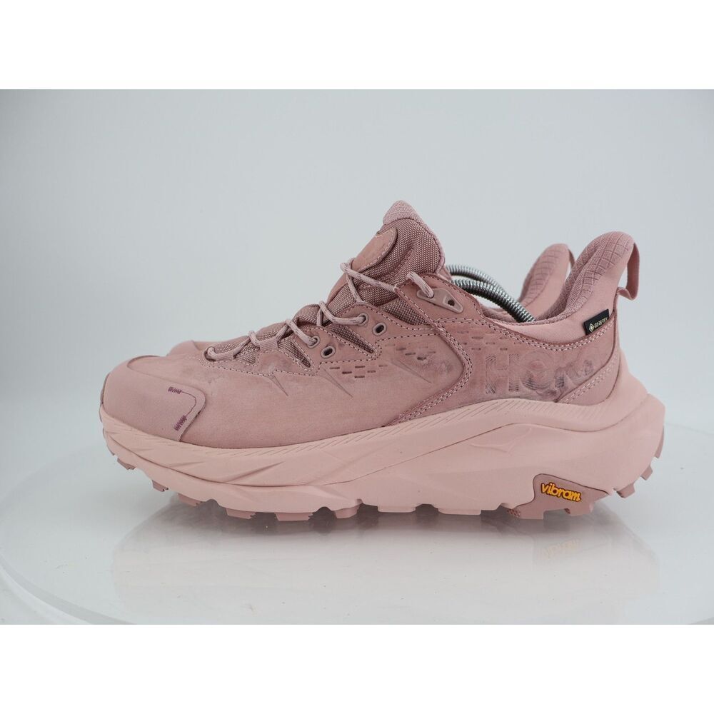 Hoka One One Kaha 2 Low GTX Hiking Shoes Unisex Pink Blush Size Women 13 Leather - Picture 5 of 14